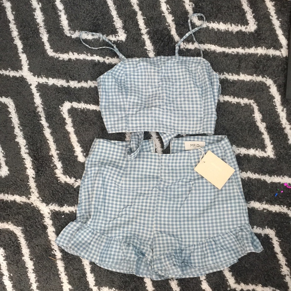 MINKPINK Toto Gingham top and bottom NWT